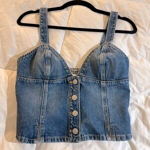 Zara denim crop